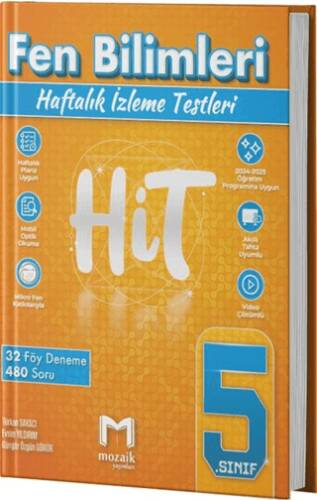Mozaik Yayınları 5. Sınıf Fen Bilimleri HİT 32 Deneme - Türkan Sakacı kitap kapağı
