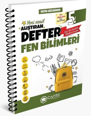 5. Sınıf Fen Bilimleri Okula Yardımcı Alıştıran Defter - Fatih Gizligider kitap kapağı