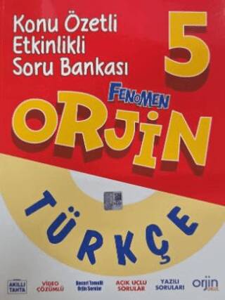 Orjin Yayınları 5. Sınıf Kazanım Odaklı - Konu Anlatımlı - Etkinlikli Türkçe Defteri - Kolektif kitap kapağı