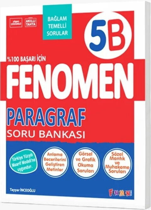 5. Sınıf Paragraf B Fenomen Soru Bankası Fenomen Okul Yayınları kitap kapağı