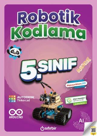 Sıfırbir Yayınları 5.Sınıf Robotik Kodlama Yeni - Cemal Güngör Gökalp kitap kapağı