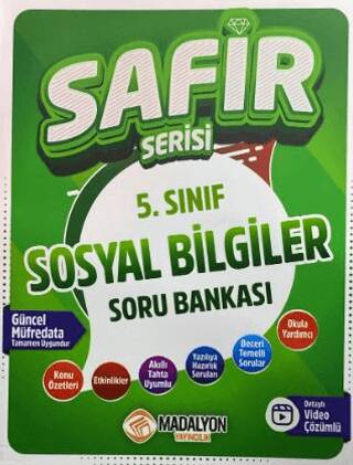 Madalyon Yayınları 5. Sınıf Safir Serisi Sosyal Bilgiler Soru Bankası - Kolektif kitap kapağı
