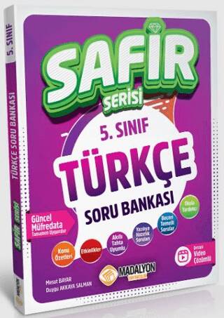 Madalyon Yayınları 5. Sınıf Safir Serisi Türkçe Soru Bankası - Mesut Bayar kitap kapağı