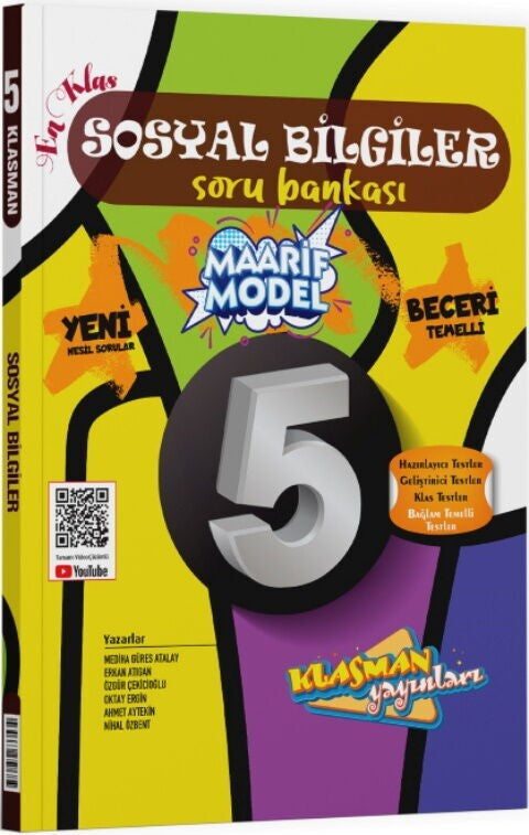 5. Sınıf Sosyal Bilgiler Soru Bankası Klasman Yayınları kitap kapağı