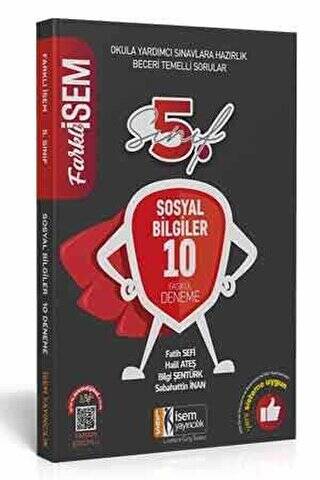 5. Sınıf Sosyal Bilgiler Tamamı Çözümlü 10 Fasikül Deneme - Kolektif kitap kapağı
