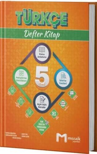 5. Sınıf Türkçe Defter Kitap Mozaik Yayınları - Adnan Şahin kitap kapağı