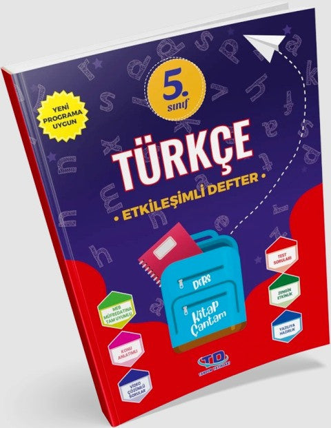 5. Sınıf Türkçe Etkileşimli Defter kitap kapağı