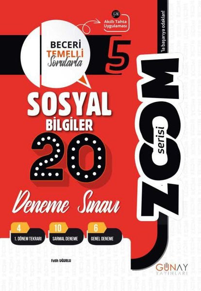 5. Sınıf Zoom Serisi Sosyal Bilgiler 20'Li Denemeler - Fatih Uğurlu kitap kapağı