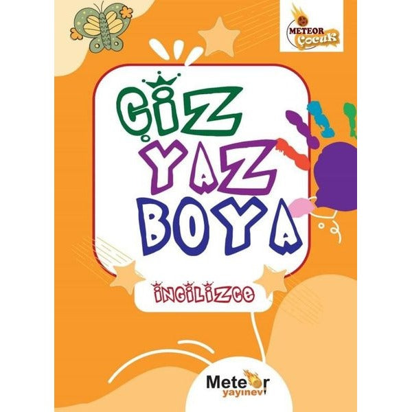 Çiz Yaz Boya İngilizce Boyama Kitabı