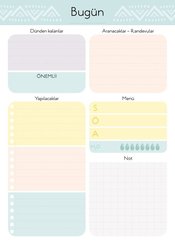 Günlük Planlayıcı 5 | Wenote Tasarım
