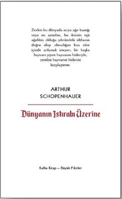 Dünyanın Istırabı Üzerine | Kafka Kitap (Ciltsiz)