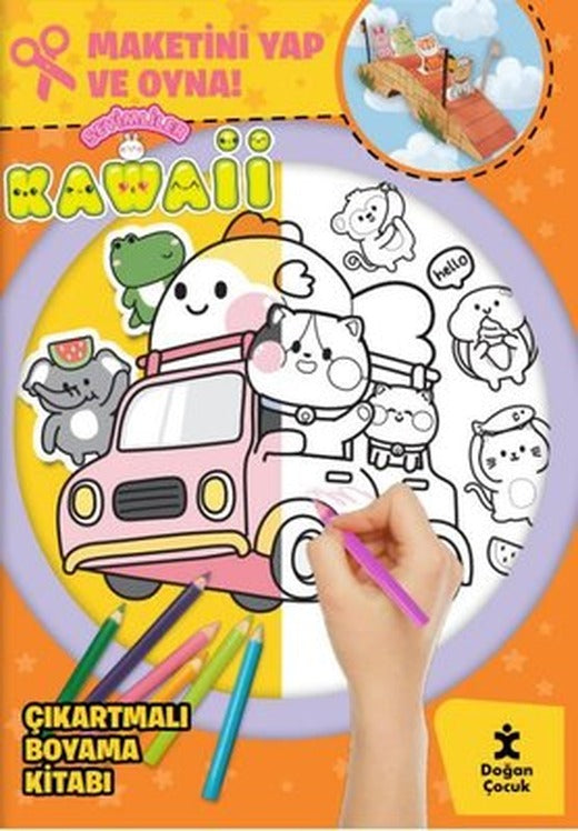 Sevimliler Kawaii - Çıkartmalı Boyama Kitabı - Maketini Yap ve Oyna! | Doğan Çocuk