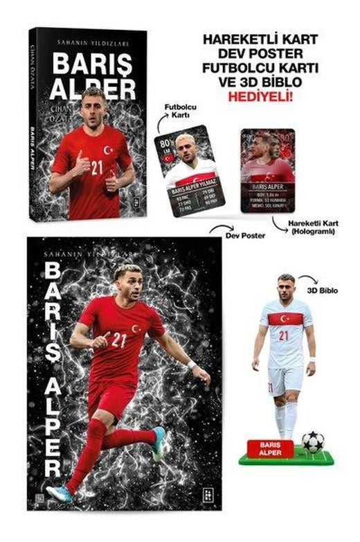 Barış Alper - Sahanın Yıldızları - Hareketli Kart Dev Poster Futbolcu Kartı ve 3D Biblo Hediyeli! | Parodi Yayınları (İnce Kapak)