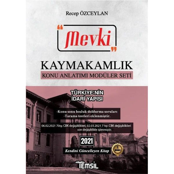 2021 Mevki Kaymakamlık Konu Anlatımı Modüler Seti - Türkiye'nin İdari Yapısı | Temsil Kitap (Ciltsiz)