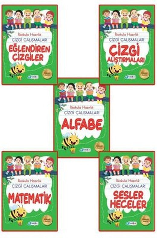 5-6 Yaş Çizgi Çalışmaları Seti - 5 Kitap Takım | Harika Çocuk