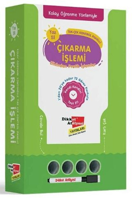 Kolay Öğrenme Yöntemiyle Yaz Sil Çıkarma İşlemi Oyunu