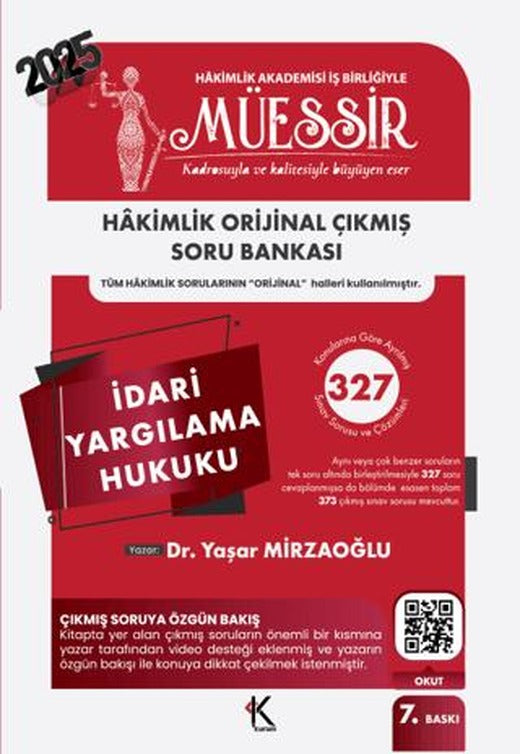 Müessir İdari Yargılama Hukuku Soru Bankası | Kuram Kitap (Ciltsiz)