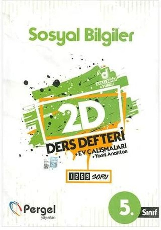 5. Sınıf Sosyal Bilgiler 2D Ders Defteri Ev Çalışmaları | Pergel Yayınları (Ciltsiz)