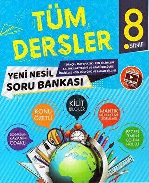 8.Sınıf Tüm Dersler Yeni Nesil Soru Bankası | Evrensel İletişim Yayınları (İnce Kapak)
