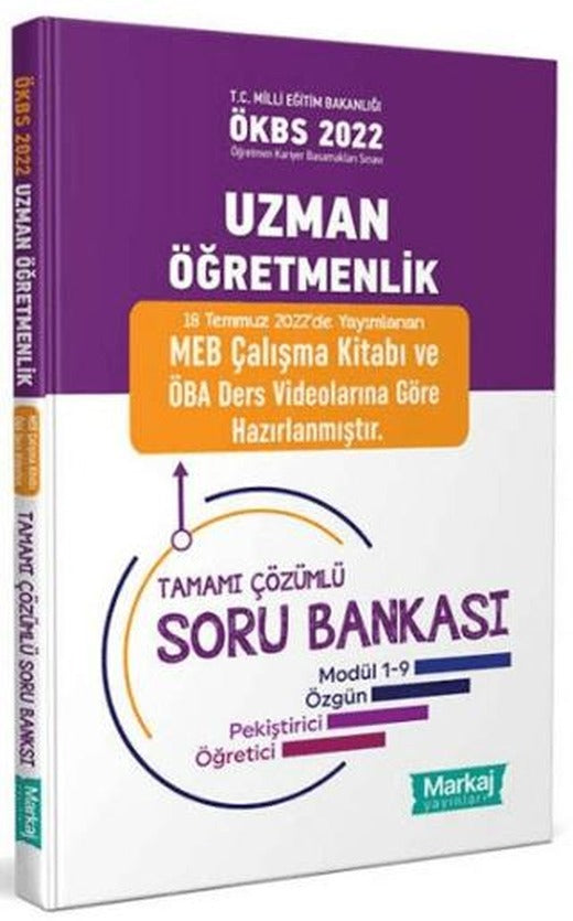 Uzman Öğretmenlik Tamamı Çözümlü Soru Bankası | Markaj Yayınları (Ciltsiz)