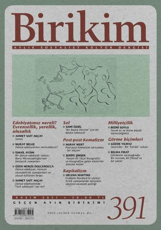 Birikim Sayı 391 Aylık Sosyalist Kültür Dergisi Kasım 2021 | Birikim Yayınları (Ciltsiz)