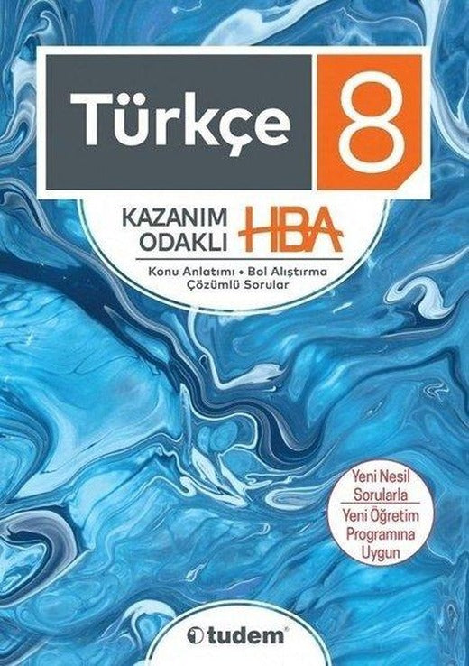 8.Sınıf Türkçe Kazanım Odaklı Konu Anlatımı | Tudem Yayınları - Ders Kitapları (İnce Kapak)