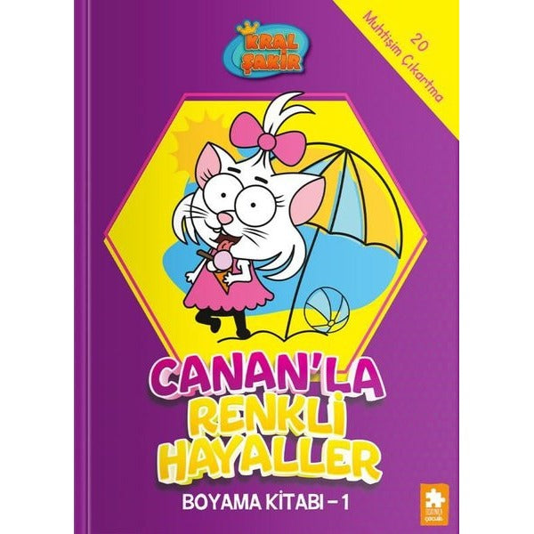 Kral Şakir - Cananla Renkli Hayaller Boyama Kitabı 1 | Eksik Parça Yayınları (İnce Kapak)