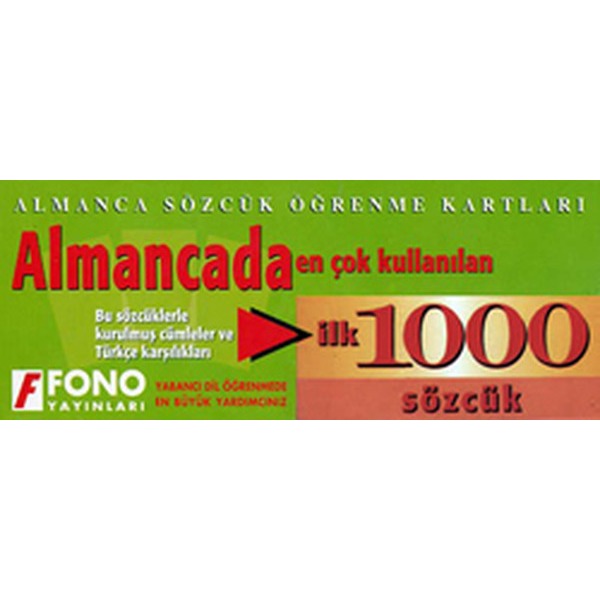Almancada  İlk 1000 Sözcük Kartları - Kutulu | Fono Yayınları (İnce Kapak)