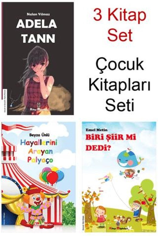 Adela Tann - Biri Şiir Mi Dedi? - Hayallerini Arayan Palyaço Çocuk Kitapları Seti (3 Kitap) | Kitap Müptelası Yayınları (Ciltsiz)
