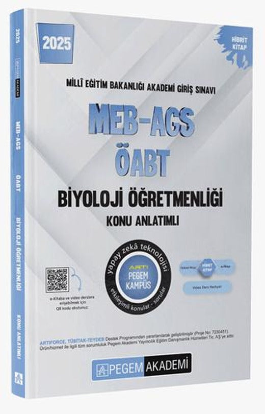 2025 MEB-AGS-ÖABT Biyoloji Öğretmenliği Konu Anlatımlı | Pegem Akademi Yayıncılık (Ciltsiz)
