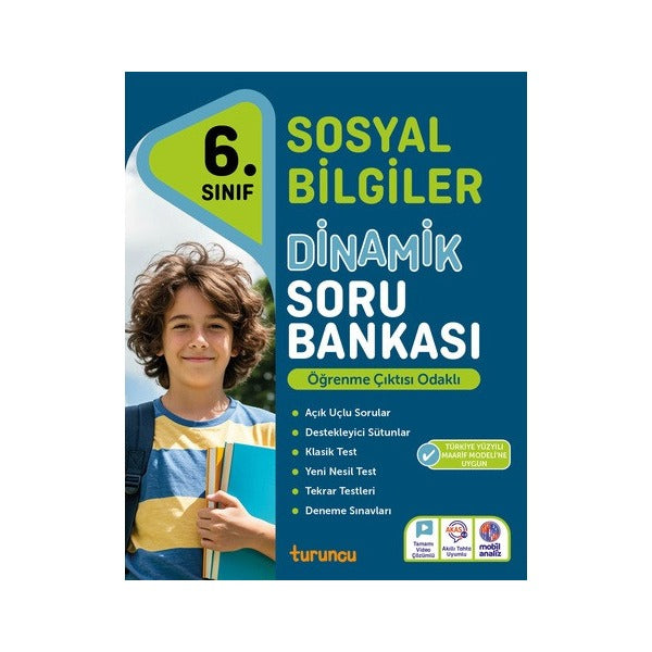 6. Sınıf Sosyal Bilgiler Dinamik Soru Bankası Turuncu | Turuncu Yayınları (İnce Kapak)