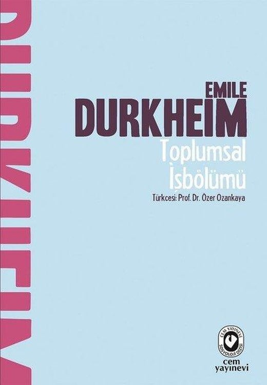 Toplumsal İşbölümü | Cem Yayınevi (İnce Kapak)