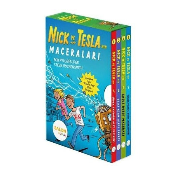 Nick ve Tesla Seti - 4 Kitap Takım | Salon Çocuk (İnce Kapak)