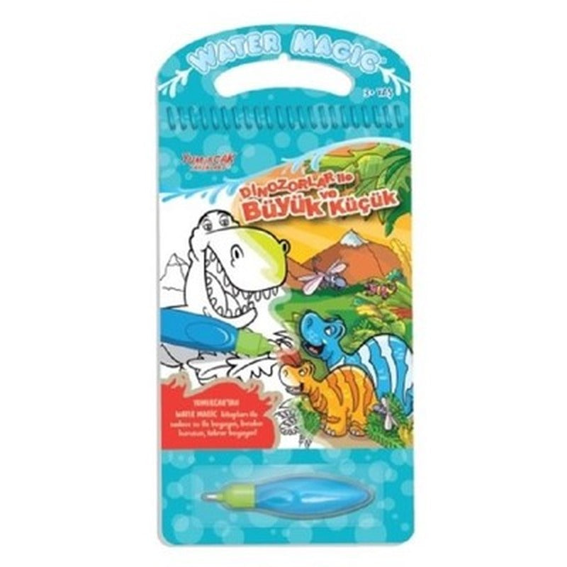 Dinozorlar ile Büyük ve Küçük-Water Magic-Özel Kalemli Boya Kitabı | Yumurcak Yayınları