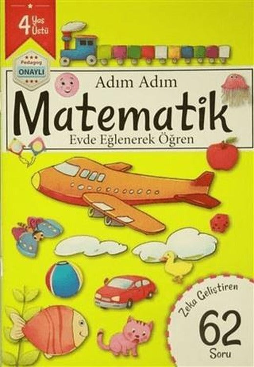 Adım Adım Matematik 4 Yaş - Zeka Geliştiren 62 Soru | Revzen Kitap (Ciltsiz)