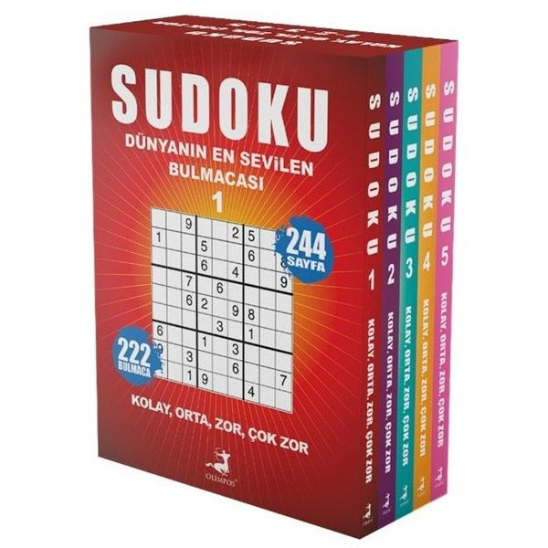 Sudoku Seti - 5 Kitap Takım | Olimpos Yayınları (İnce Kapak)