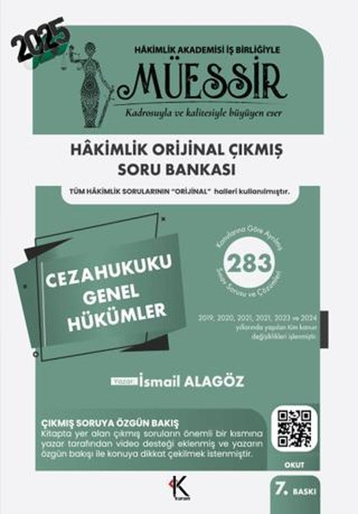 Müessir Ceza Hukuku Genel Hükümler Soru Bankası | Kuram Kitap (Ciltsiz)