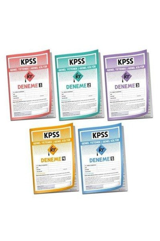 KPSS Lisans Genel Yetenek Genel Kültür 5'li Deneme Paketi | KR Akademi (İnce Kapak)