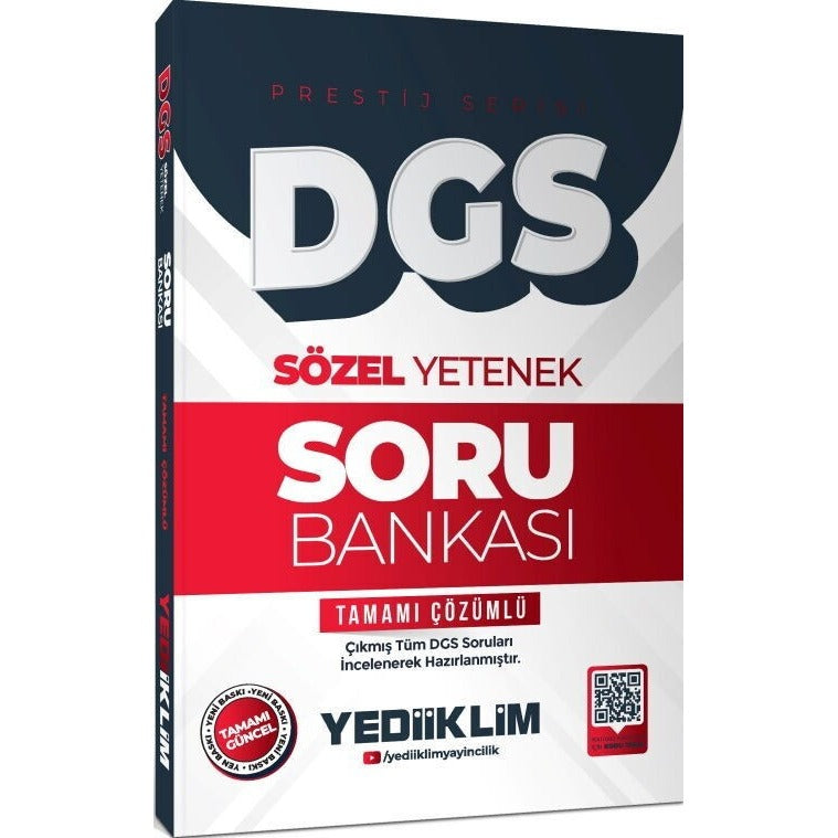 2026 DGS Prestij Serisi Sözel Yetenek Tamamı Çözümlü Soru Bankası | Yediiklim Yayınları (İnce Kapak)