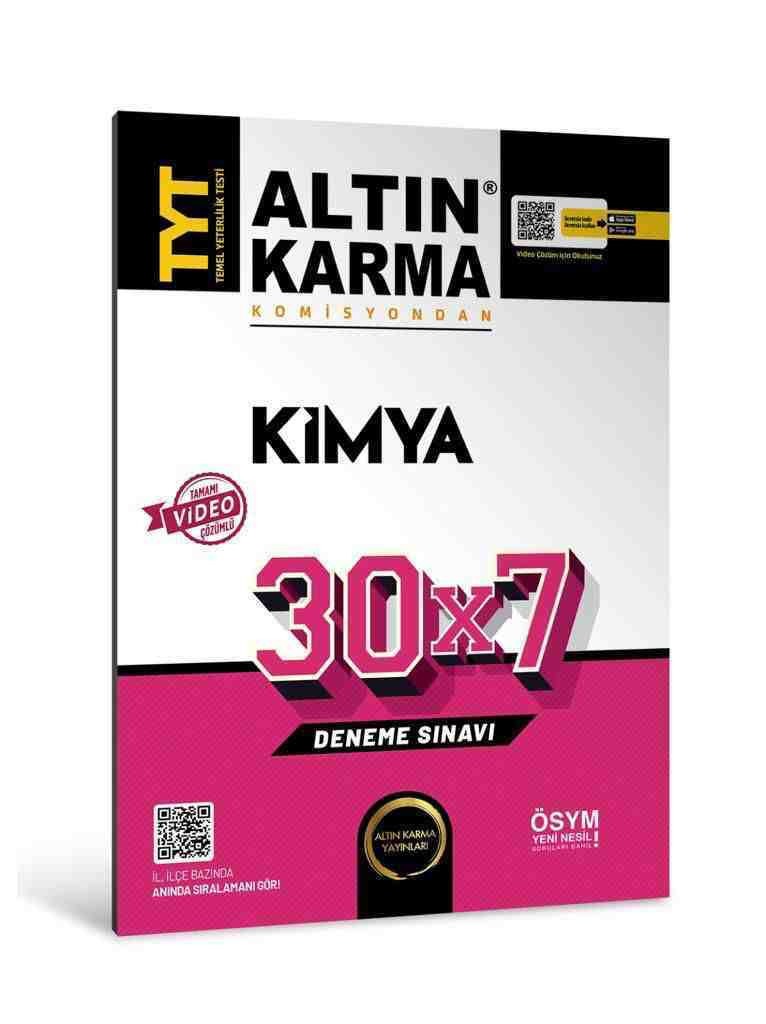 TYT Kimya 30x7 Deneme Sınavı | Altın Karma Yayınları (İnce Kapak)