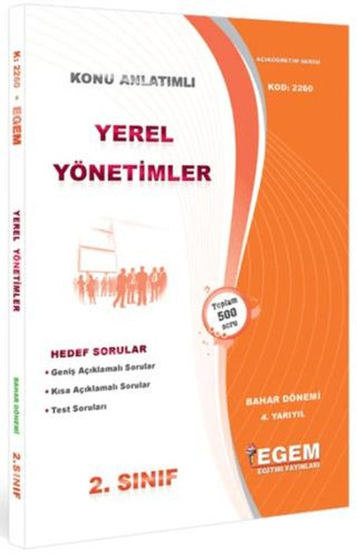 2. Sınıf Yerel Yönetimler Bahar Dönemi Konu Anlatımlı Soru Bankası 4. Yarıyıl 2260