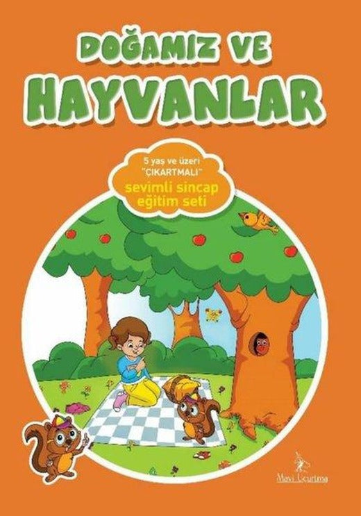Doğamız ve Hayvanlar - Sevimli Sincap Eğitim Seti | Mavi Uçurtma (İnce Kapak)