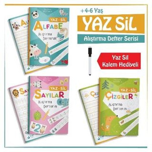 NTT - 3 lü Yaz Sil Alıştırma Defteri Seti | Note The Time