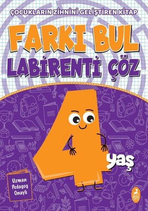 Farkı Bul Labirenti Çöz - 4 Yaş | Ren Kitap
