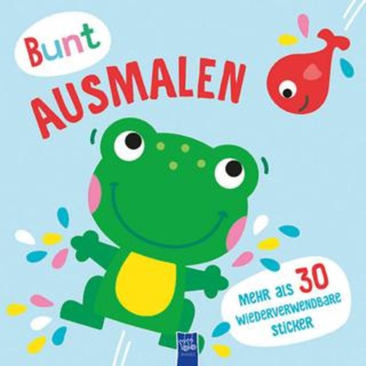 Bunt Ausmalen Cover Blau / Frosch) | Yoyo Books (Ciltsiz)