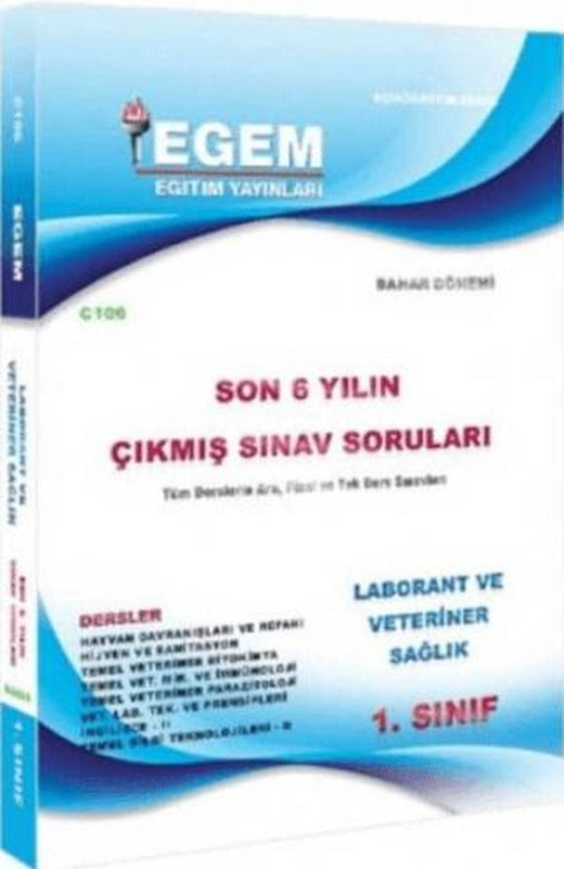 1. Sınıf Laborant Ve Veteriner Sağlık Çıkmış Sınav Soruları (Bahar Dönemi)