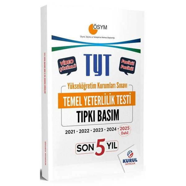 TYT Son 5 Yıl Tıpkı Basım Çıkmış Soru Kitapçıkları
