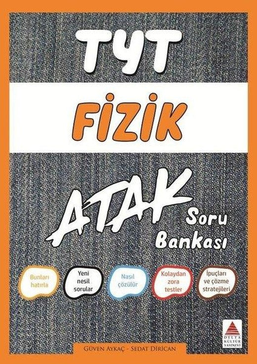 TYT Fizik Soru Bankası Atak | Delta Kültür-Eğitim (İnce Kapak)