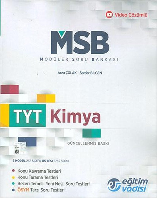 Eğitim Vadisi TYT Kimya MSB Modüler Soru Bankası (Kampanyalı)