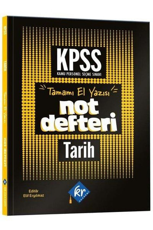 KPSS Tarih El Yazısı Konu Anlatım Defteri | KR Akademi (İnce Kapak)